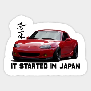 Mazda Miata / MX5 NB - Jinba Ittai, it all started in japan Sticker